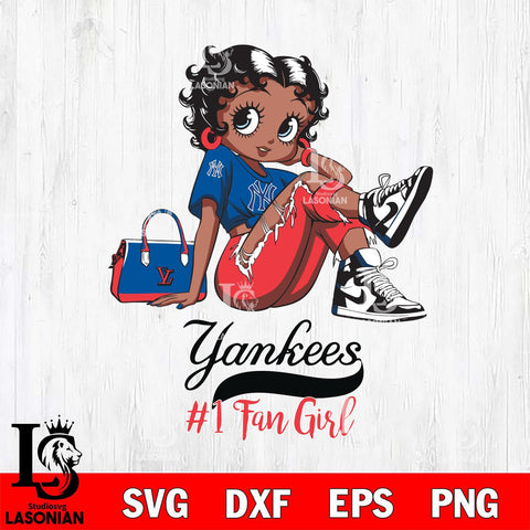New York Yankees #1 Black Fan Girl Betty Boop