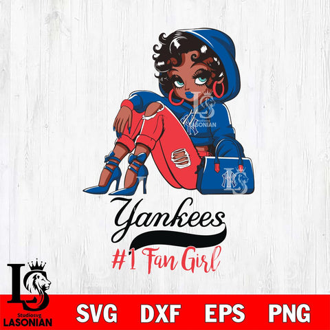 New York Yankees #1 beauty Black Fan Girl