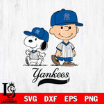 New York Yankees snoopy and charlie brown sport Svg Eps Dxf Png File, MLB File Cut,Digital Download,Instant Download,MLB Svg Files