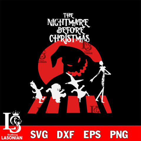 Nightmare Before Christmas Crossing Svg Eps Dxf Png File, Digital Download, Instant Download