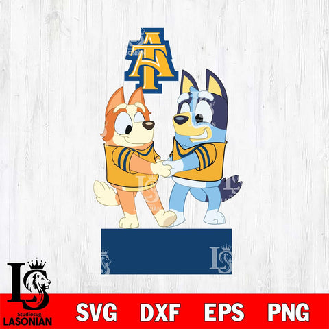North Carolina A&T Bluey Chilli Dance Svg Eps Dxf Png File, Digital Download, Instant Download