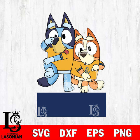 North Carolina A&T Bluey Chilli Dance Mode Svg Eps Dxf Png File, Digital Download, Instant Download