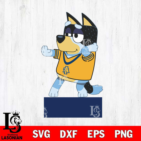 North Carolina A&T Bluey Dad Dance Svg Eps Dxf Png File, Digital Download, Instant Download
