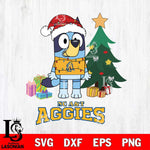 North Carolina A&T Christmas Bluey Tree Sport Cut Files,Bluey Cricut,Christmas Svg , Bluey svg , Digital Download, dxf eps png pdf file