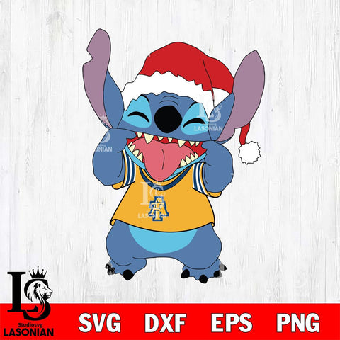 North Carolina A&T Christmas Stitch Disney Svg Eps Dxf Png File, Digital Download, Instant Download