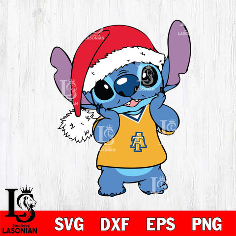 North Carolina A&T Cute Stitch Christmas Svg Eps Dxf Png File, Digital Download, Instant Download