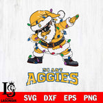 North Carolina A&T Dabbing Santa Claus Ugly Christmas Svg dxf eps png pdf file,NCAA svg,Digital Download,Cricut file