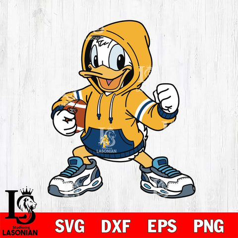 North Carolina A&T Donald Duck Disney Christmas File Cut, NCAA SVG DXF EPS PNG FILE, Digital Download , Criucut , Silhouette