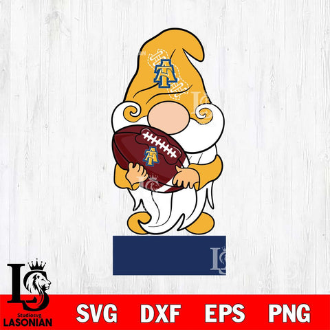 North Carolina A&T Gnomes Christmas football Svg Eps Dxf Png File, Digital Download, Instant Download