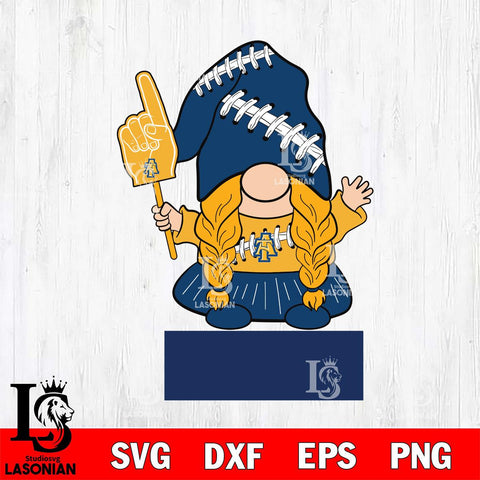 North Carolina A&T Gnomes Fan Svg Eps Dxf Png File, Digital Download, Instant Download