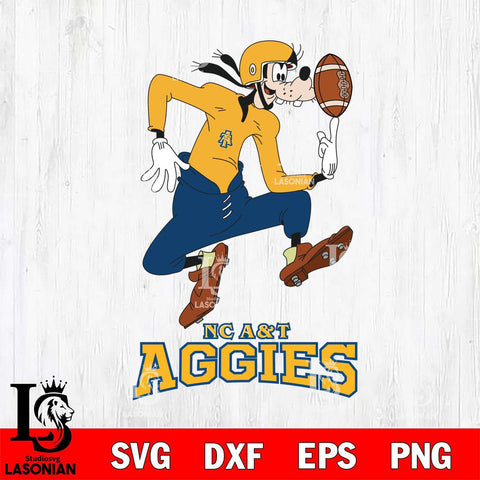 North Carolina A&T Goofy Circus Football SVG DXF EPS PNG FILE,NCAA svg ,Football Digital Download,Instant Download, Silhouette