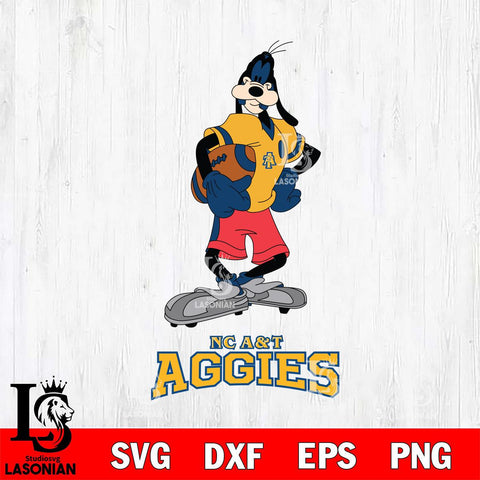 North Carolina A&T Goofy Player SVG DXF EPS PNG FILE,NCAA svg ,Football Digital Download,Instant Download, Silhouette