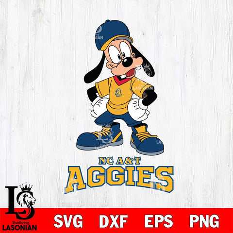 North Carolina A&T Goofy Sport SVG DXF EPS PNG FILE,NCAA svg ,Football Digital Download,Instant Download, Silhouette