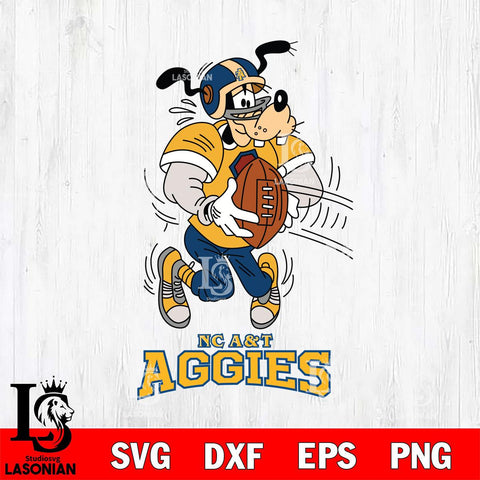 North Carolina A&T Goofy Sport Football SVG DXF EPS PNG FILE,NCAA svg ,Football Digital Download,Instant Download, Silhouette