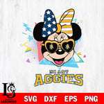 North Carolina A&T Minnie Mouse Love Sport SVG DXF EPS PNG FILE, NCAA File Cut,Digital Download,Instant Download