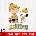 North Carolina A&T Peanuts Snoopy Friends Football SVG DXF EPS PNG FILE,Snoopy File Cut, NCAA Digital Download,Instant Download,Christmas Silhouette