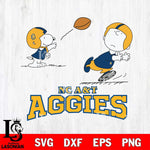North Carolina A&T Peanuts play football SVG DXF EPS PNG FILE,Snoopy File Cut, NCAA Digital Download,Instant Download,Christmas Silhouette