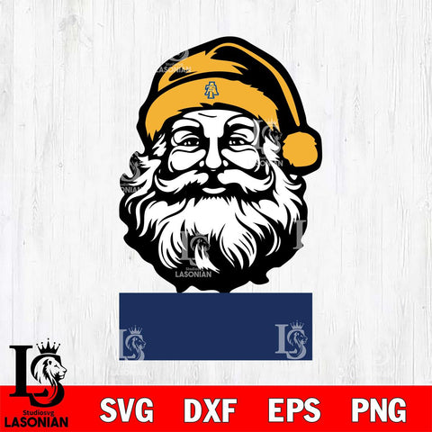 North Carolina A&T Santa Claus Christmas Svg dxf eps png pdf file,NCAA svg,Digital Download,Cricut file