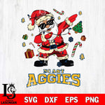 North Carolina A&T Santa Claus Football Svg dxf eps png pdf file,NCAA svg,Digital Download,Cricut file