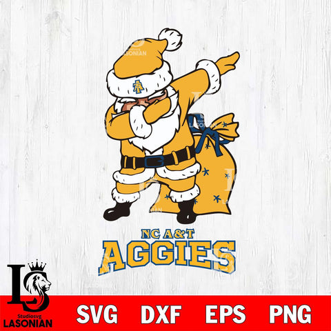 North Carolina A&T Santa Claus Ugly Svg dxf eps png pdf file,NCAA svg,Digital Download,Cricut file