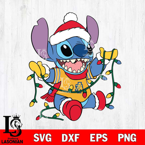 North Carolina A&T Stitch Christmas Lights Svg Eps Dxf Png File, Digital Download, Instant Download