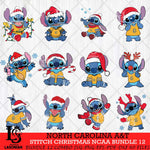North Carolina A&T Stitch Christmas NCAA Bundle 12 Svg Eps Dxf Png File, Digital Download, Instant Download
