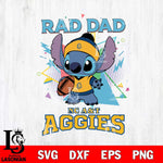 North Carolina A&T Stitch Rad Dad SVG DXF EPS PNG FILE, NCAA File Cut,Digital Download,Instant Download