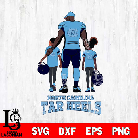 North Carolina Tar Heels 3 Father and son Rugby SVG DXF EPS PNG FILE,NCAA SVG, Father day Digital Download,Instant Download, Silhouette