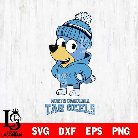 North Carolina Tar Heels Bluey Hoodie Sport Svg Eps Dxf Png File, Digital Download ,Instant Download, Cricut File