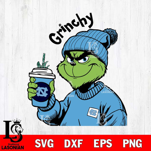 North Carolina Tar Heels Boujee Grinch 10 Svg Eps Dxf Png File, Digital Download, Instant Download