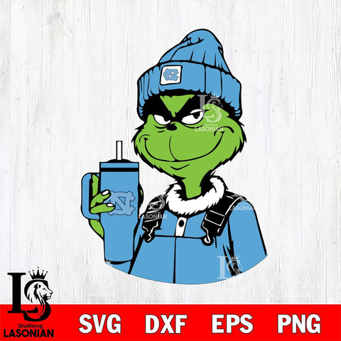 North Carolina Tar Heels Boujee Grinch 2 Svg Eps Dxf Png File, Digital Download, Instant Download