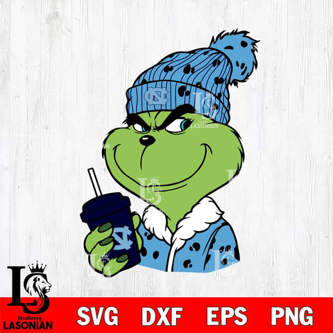 North Carolina Tar Heels Boujee Grinch 3 Svg Eps Dxf Png File, Digital Download, Instant Download