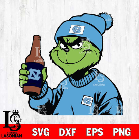 North Carolina Tar Heels Boujee Grinch 5 Svg Eps Dxf Png File, Digital Download, Instant Download