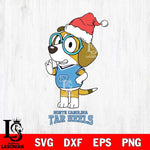 North Carolina Tar Heels Christmas Bluey Honey Sport Cut Files,Bluey Cricut,Christmas Svg , Bluey svg , Digital Download, dxf eps png pdf file