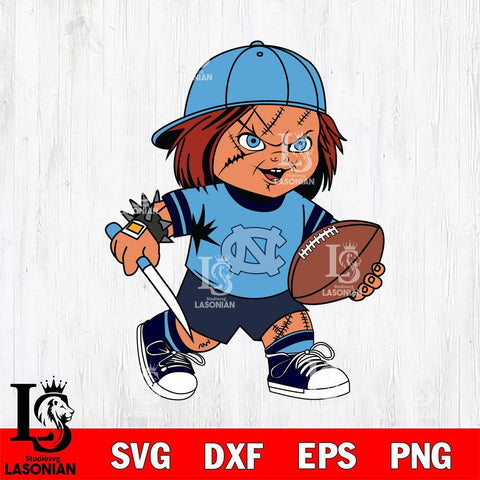 North Carolina Tar Heels Chucky Horror 10 Svg Eps Dxf Png File, NCAA svg, Digital Download, Instant Download