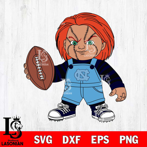North Carolina Tar Heels Chucky Horror 12 Svg Eps Dxf Png File, NCAA svg, Digital Download, Instant Download