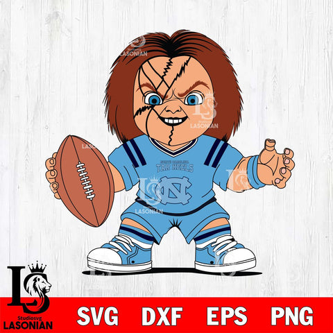North Carolina Tar Heels Chucky Horror 2 Svg Eps Dxf Png File, NCAA svg, Digital Download, Instant Download