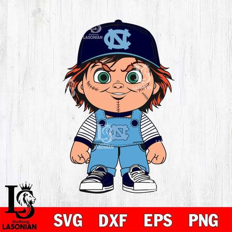 North Carolina Tar Heels Chucky Horror Svg Eps Dxf Png File, NCAA svg, Digital Download, Instant Download