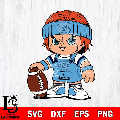 North Carolina Tar Heels Chucky Horror 5 Svg Eps Dxf Png File, NCAA svg, Digital Download, Instant Download