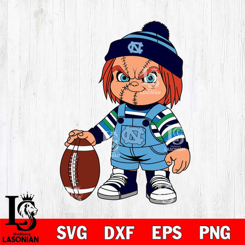 North Carolina Tar Heels Chucky Horror 6 Svg Eps Dxf Png File, NCAA svg, Digital Download, Instant Download