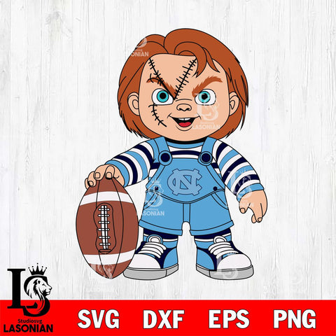 North Carolina Tar Heels Chucky Horror 7 Svg Eps Dxf Png File, NCAA svg, Digital Download, Instant Download