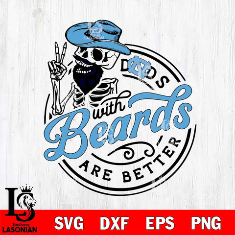 North Carolina Tar Heels Dad With Beard Are Better Svg Eps Dxf Png File, Digital Download, Instant Download