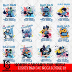 North Carolina Tar Heels Disney Rad Dad NCAA Bundle 12 SVG DXF EPS PNG FILE, BUNDLE NCAA Disney Father day File Cut,Digital Download,Instant Download,Disney Svg Files