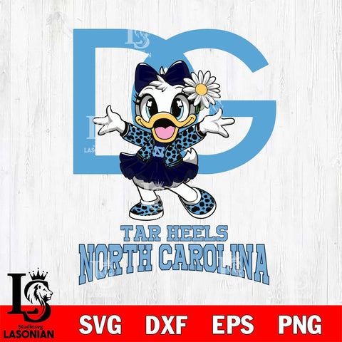 North Carolina Tar Heels Dolce And Gabbana Daisy Duck Disney Svg Eps Dxf Png File, Digital Download, Instant Download