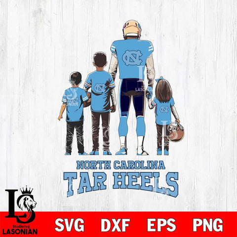 North Carolina Tar Heels Father Football SVG DXF EPS PNG FILE,NCAA SVG, Father day Digital Download,Instant Download, Silhouette