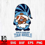 North Carolina Tar Heels Gnomes Football Svg Eps Dxf Png File, Digital Download, Instant Download