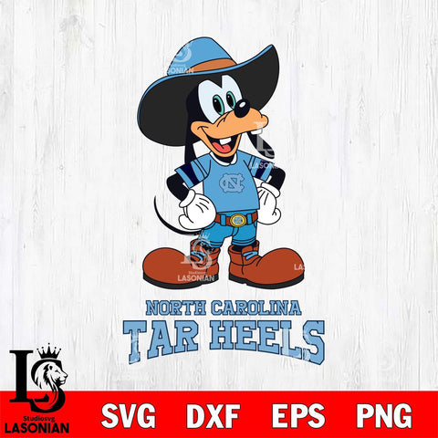 North Carolina Tar Heels Goofy Cowboy Sport SVG DXF EPS PNG FILE,NCAA svg ,Football Digital Download,Instant Download, Silhouette