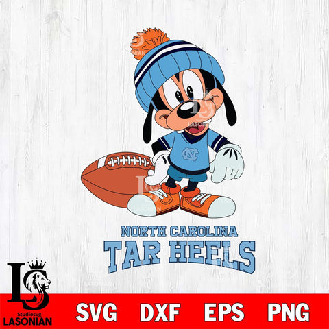 North Carolina Tar Heels Goofy Football SVG DXF EPS PNG FILE,NCAA svg ,Football Digital Download,Instant Download, Silhouette