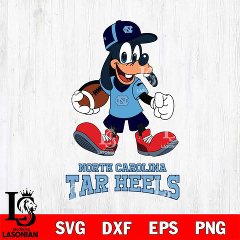 North Carolina Tar Heels Goofy Football Player SVG DXF EPS PNG FILE,NCAA svg ,Football Digital Download,Instant Download, Silhouette