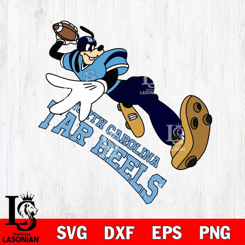 North Carolina Tar Heels Goofy rugby player SVG DXF EPS PNG FILE,NCAA svg ,Football Digital Download,Instant Download, Silhouette